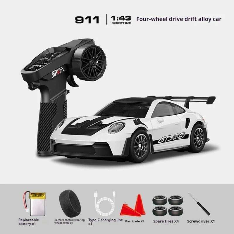 1/43 4WD Metal Body Simulation Drift RC Car Electric Full Scale Remote Control Model with Gyroscope Boy Adult Toy Gift Z260304