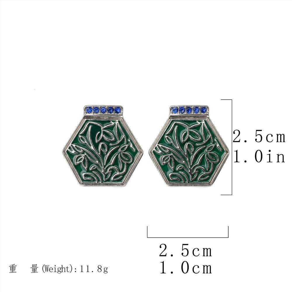 Vintage Geometric Stud Earrings Fashionable Versatile Elegant With A Light Luxury And Sophisticated Feel Exquisite Niche Earrings For Women High-Quali