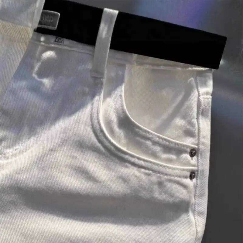 White Contracted HIGH Waist Shows Thin Denim Shorts Jean Female Summer New Style Fashionable Casual A Word Wide Leg Short Pants XJ260305