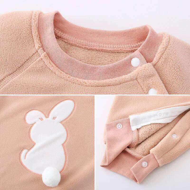 UNITIM Kids Baby Girls Rompers Cartoon Jacquard Toddler Bodysuits Spring Autumn Newborn Boys Jumpsuits Infant Onesie Z260304