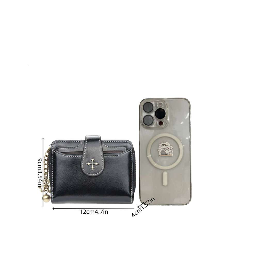 Women's short European and American fashion buckle wallet zipper coin purse C260304