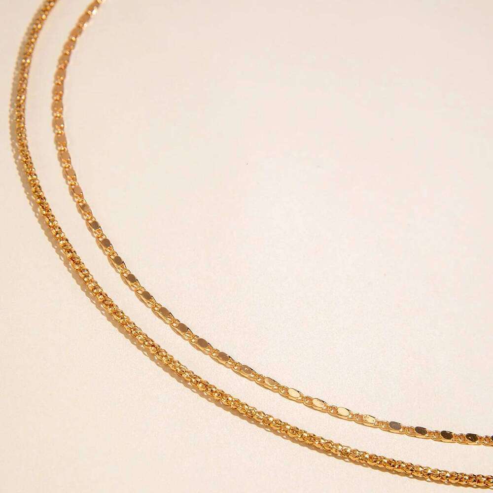 Docona Gold Color Beaded Summer Chain Elegant Bead Waist Link Beach Bikini Jewelry Accessories for Women body jewelry S260304