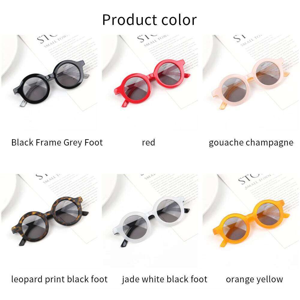 Retro Round Frame Kids Sunglasses Baby Boys Girls British Style Sun Shade Glasses Eye Protection Glass Uv400 Protective Eyewear Z260305