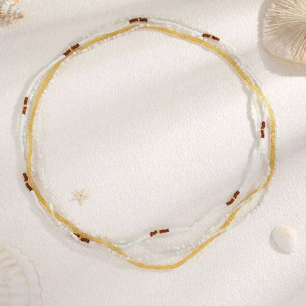 Ingemark 4Pcs/Set Boho Multilayer Summer Bikini Sexy Waist Belly Women 2025 Faddish Rice Beads Body Chain Charm Jewelry S260304