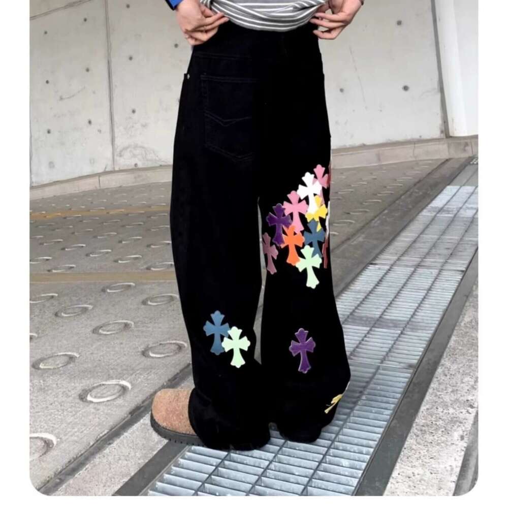 Cross jeans Men's spring and autumn style straight-leg loose wide-leg American pants are trendy, versatile and cool