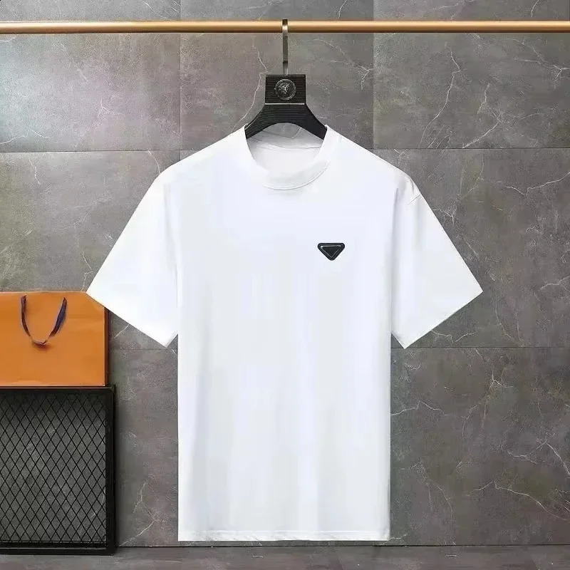 High-quality Triangle Pattern Printed Loose Short-sleeved Cotton Sports Top Summer Mens and Womens T-shirts 260305