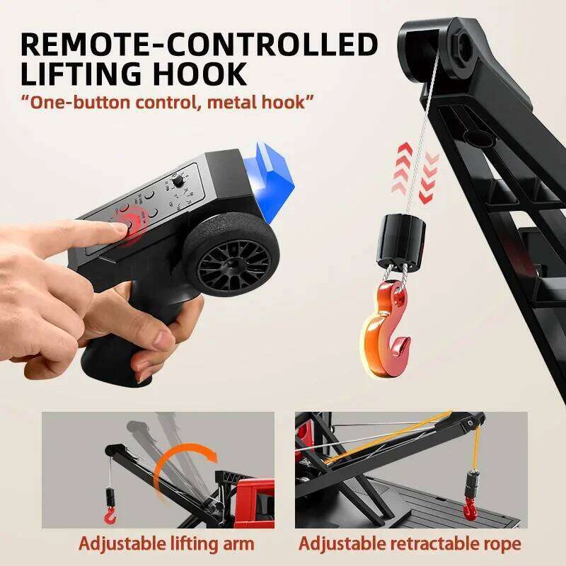 MN82T 2.4G RC Crawler Truck With Light 4WD 1/12 Simulation Crane Off-road Pickup Climbing Car Remote Control Toys For Kid Gifts Z260304