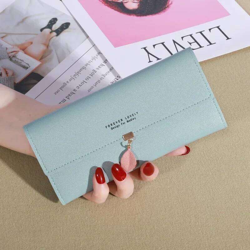 Simple Solid Color Long Wallet, Casual All-Match Card Coin Purse, Portable Clutch Bag C260304