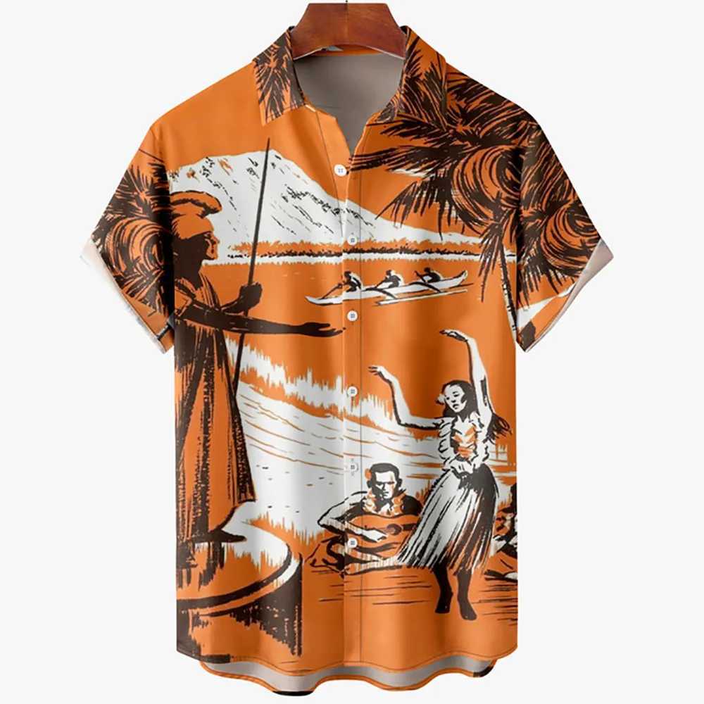 Hawaiian Shirts For Men Fashion Comfortable Unisex Short Sleeve Tops Beach Travel Surf Casual Shirts Oversized Mens Shirts M260305