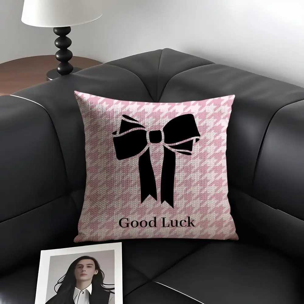 Camellia Luxury Cushion Cover | Natural Linen Fabric | Double-Sided Print | Sofa Home Decor Pillow CaseT260305