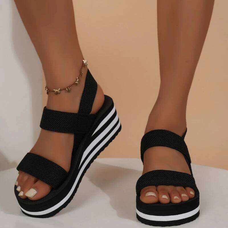 2025 New Women Leisure Sandals Summer Wedges Shoes Soft EVA Sole Light Weight Slingback Style Female Daily Walking Sandalias