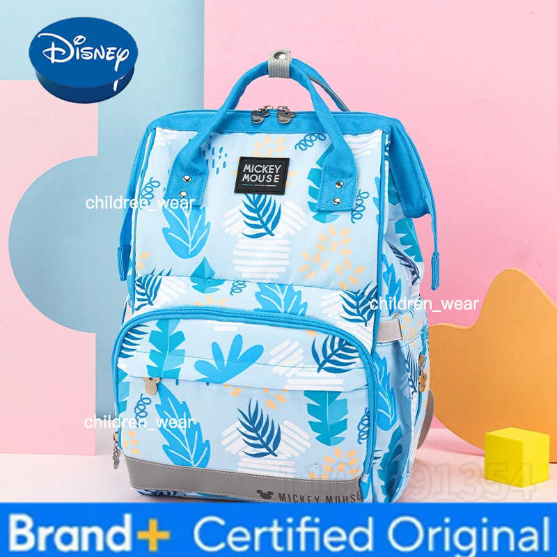 Disney New Diaper Bag Backpack Luxury Brand Original Baby Bag Cartoon Baby Diaper Bag Backpack Large Capacity Multifunctional H260305