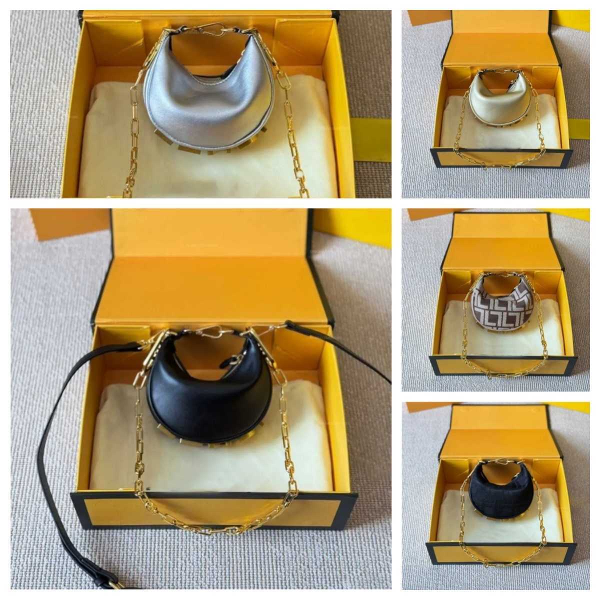 TOP Shoulder Bags New Luxury Designer Bag Vintage Cowhide Leather Hobo Bag Crescent Tote Bag For Women Classic Purse Half Moon Tote Handbag Handbag Crossbody Bag 9