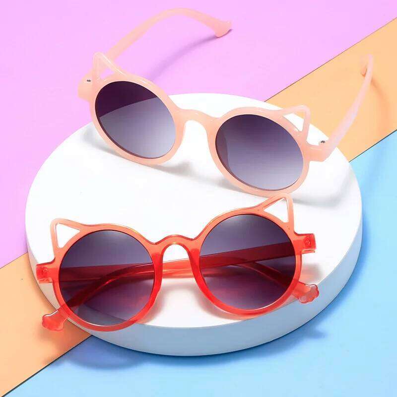 2023 New Cat's ears cat-ear shaped Children's Fashion Personality Sunglasses UV Protection Cute Baby Z260305