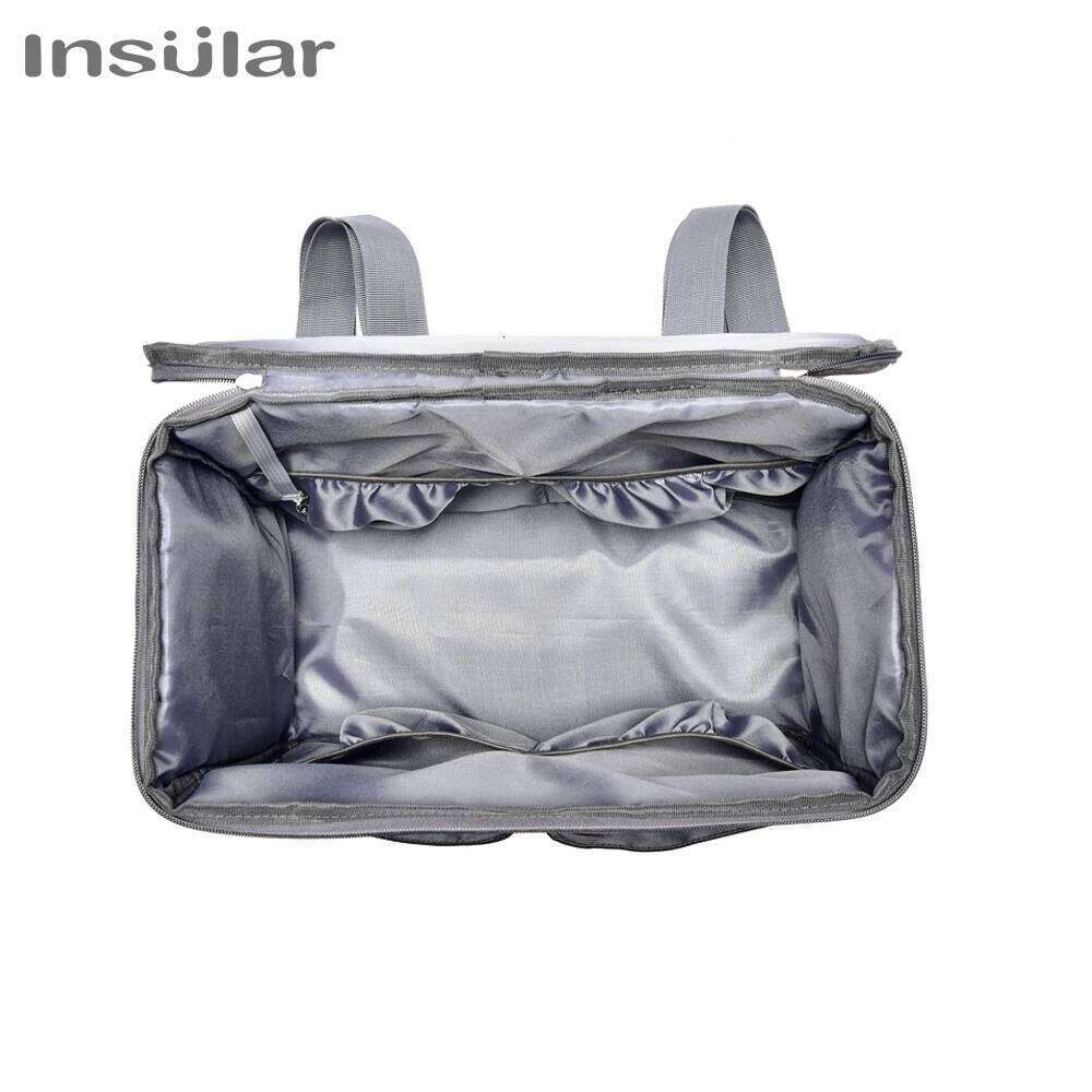 Insular Mommy Diaper Mother Large Capacity Travel Nappy Backpacks with Anti-loss Zipper Solid Baby Maternity Nursing Bags Z260304