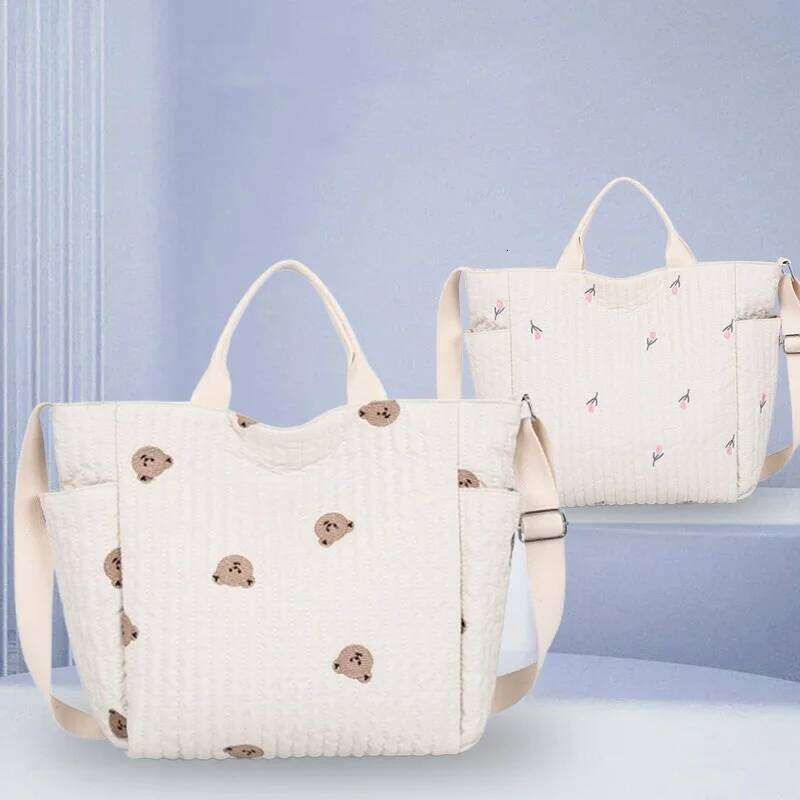 Diaper Handbag Embroidered Women Shoulder Crossbody Hospital Travel Mother Kid Large Mommy Bag Baby Organizer Maternity Pack Z260304