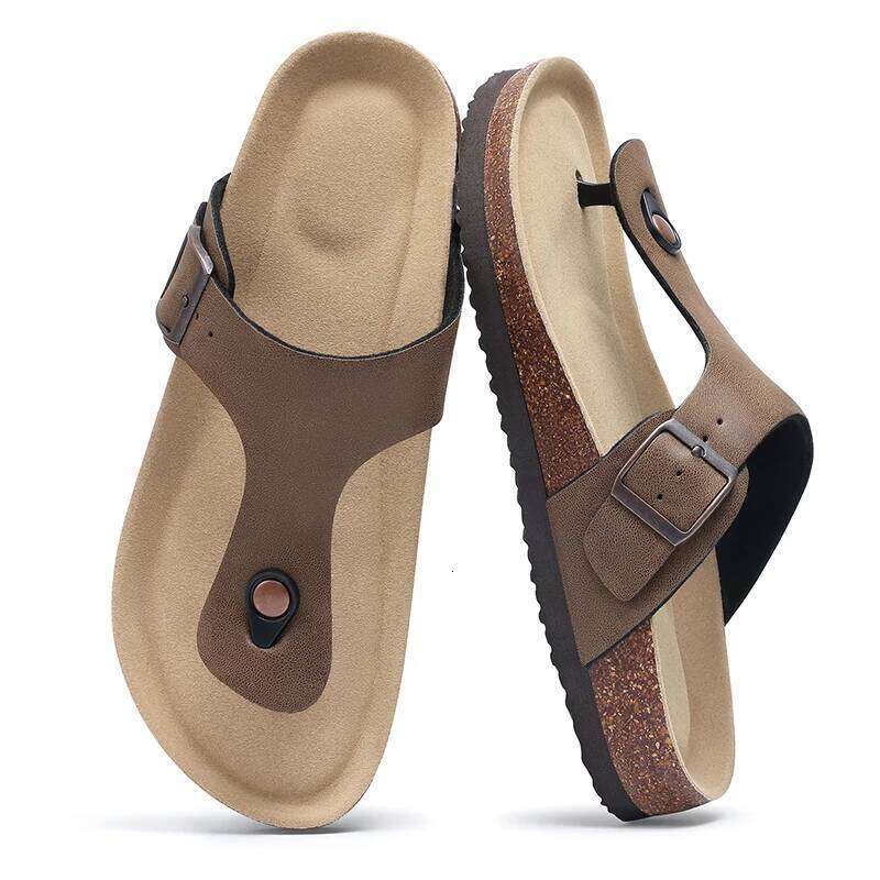Kidmi Womens Flip Flop With Adjustable Straps Metal Buckle New Summer Retro Sandals PVC Fashion Outdoor Beach Slippers