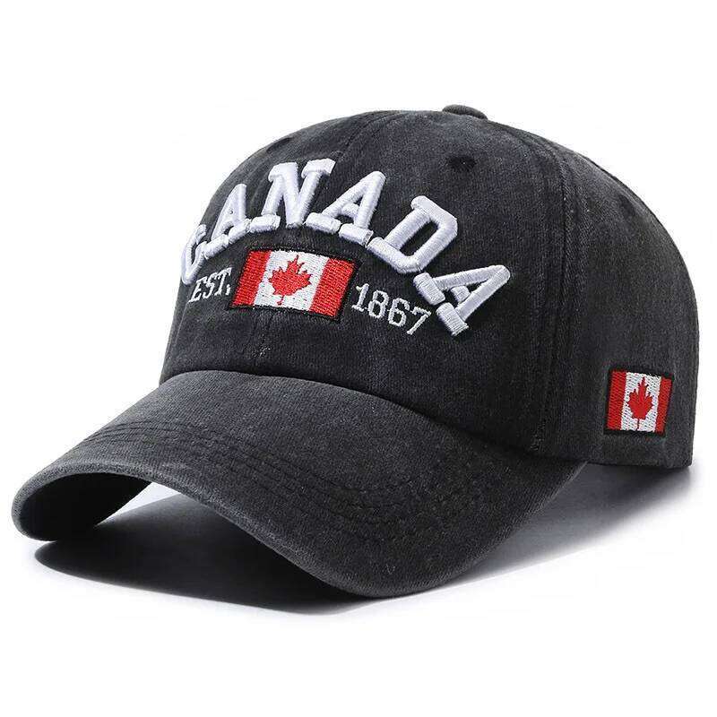 1 Unisex Outdoor Embroidered CANADA Baseball Cap - Adjustable, Sun-Protective Casual, Ideal for Spring & Autumn Travel Y260304