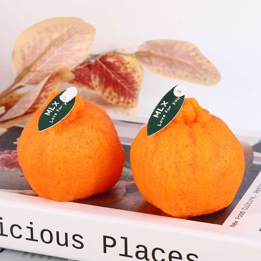 Creative Internet Celebrity Ugly Orange Scented Wholesale Fruit-Shaped Candle Wedding Favor Photography Prop Decoration W260304 W260305