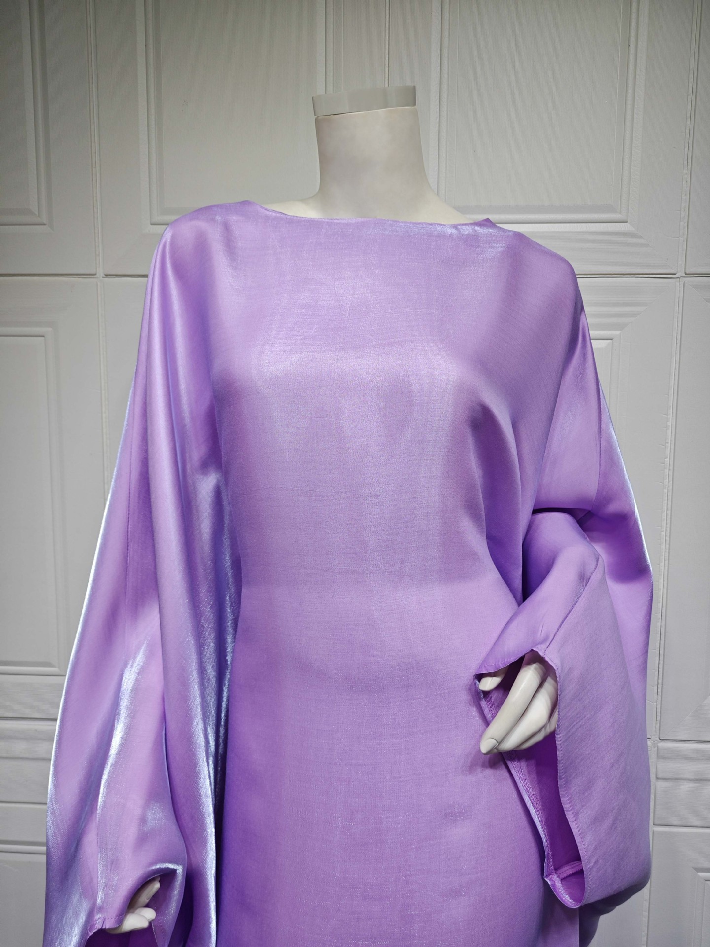 Ethnic Clothing Muslim Kaftan Dress Shiny Batwing Satin Maxi Abaya Dubai Luxury 2026 Abaya For Women Islam Caftan Marocain Femme Long Robes