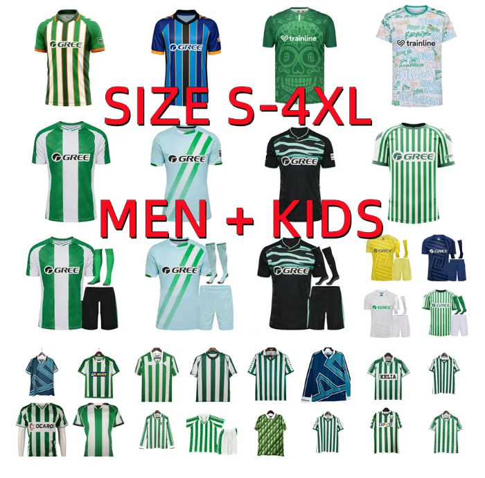 Real Betis 25 26 Soccer Jerseys C.HERNANDEZ 2025 2026 LO CELSO BARTRA BAKAMBU EZ ABDE MARC ROCA ADRIAN 1995 1997 Uniforms Men Kids Kits Camiseta Maillot Football Shirts