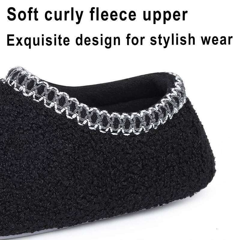 Kidmi with Soft Rubber Sole Women Shoes Fashion Curly Fleece Upper Lightweight Women's House Memory Foam Slippers