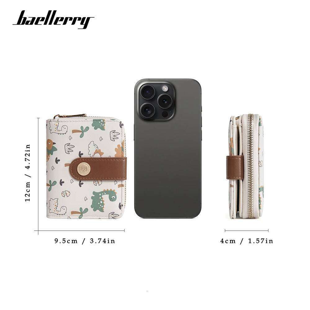 Baellerry Bear Print Wallet for Women Short Ins Style, Cute Animal Coin Purse with Card Slots, Girls Gift Idea C260304