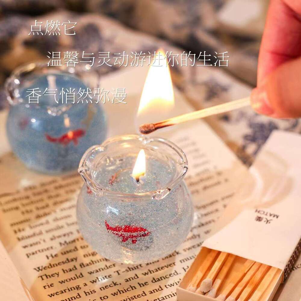 Bubble Fish Tank Goldfish Scented Candle Box High-end Feel Girl Birthday Gift for Best Friend Niche Fragrance W260305