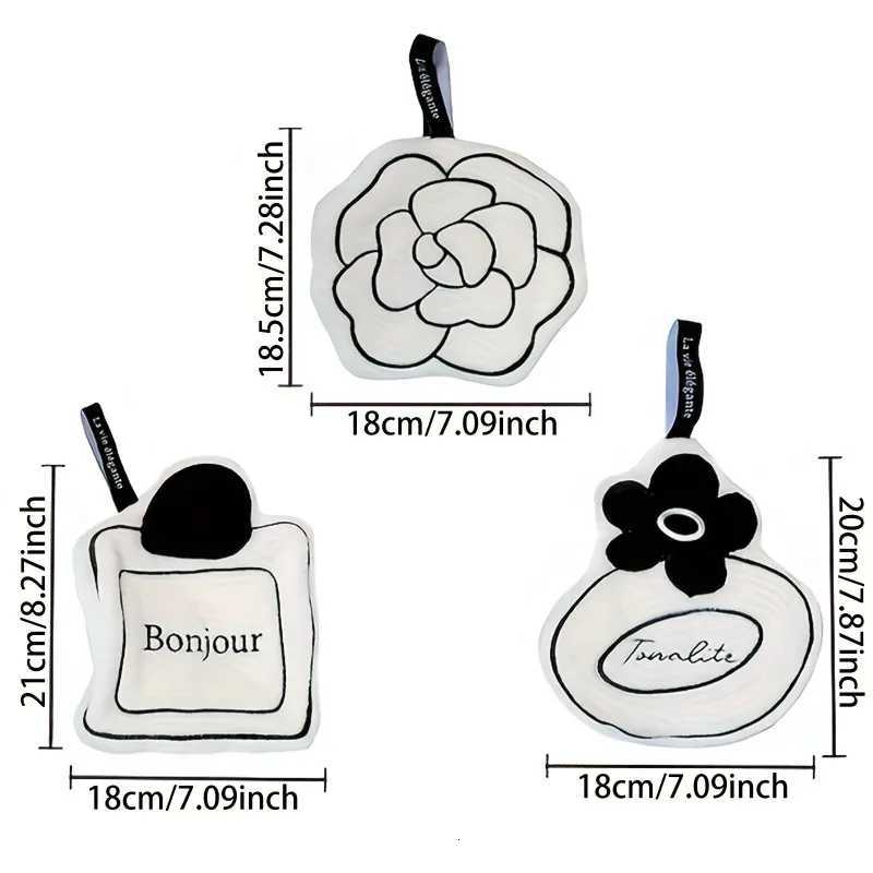 9pcs/set Camellia Flower Hanging Towel Absorbent Soft Hand Towel for Kitchen Bathroom Home DecorationT260305