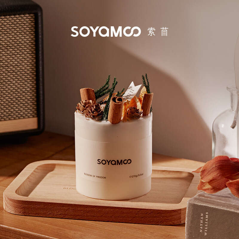 Home Atmosphere Eternal Flower Ornament Custom Cold Fragrance Soy Coconut Wax Romantic Scented Candle W260304 W260305