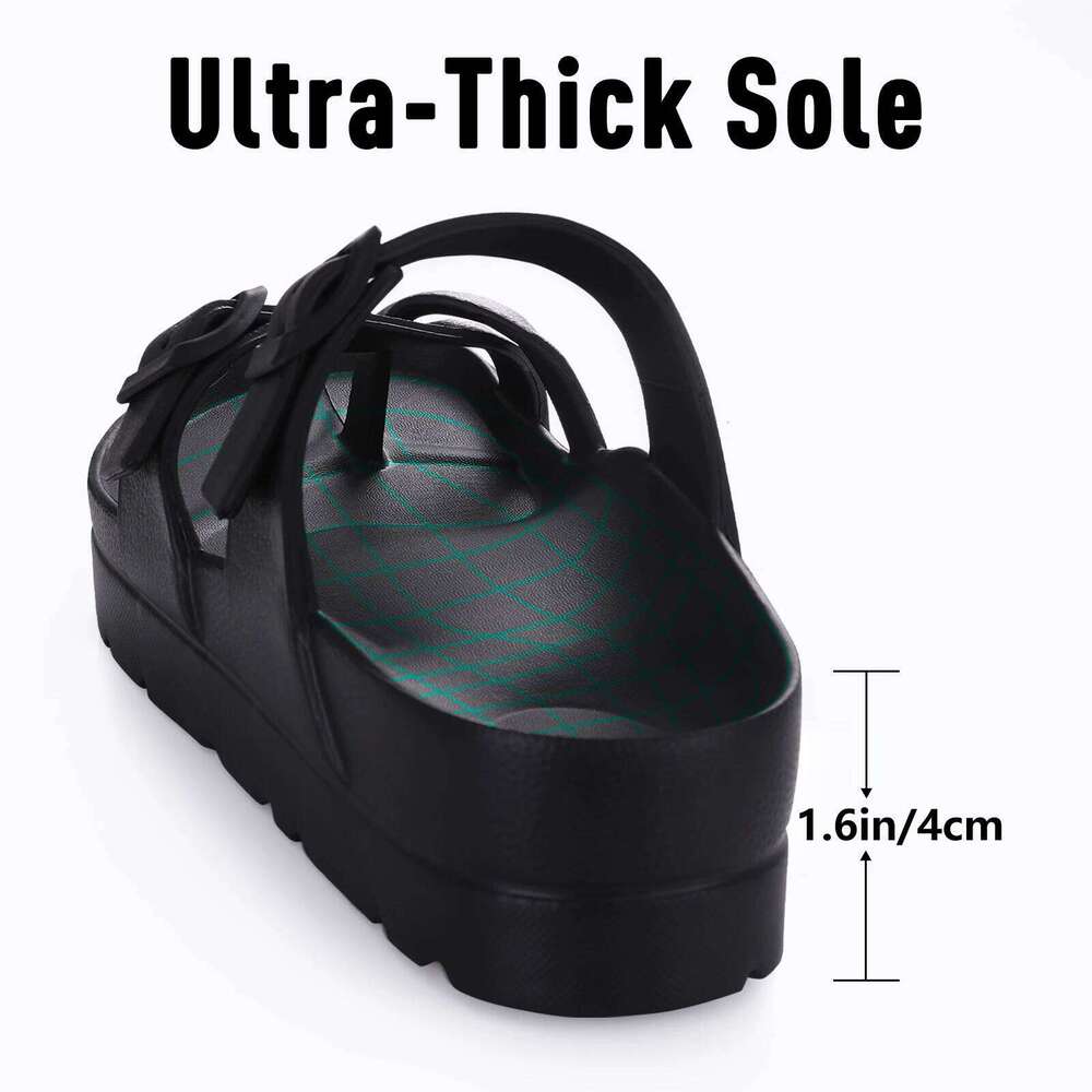 KIDMI Womens Platform with Arch Support Women Sandals Outdoor Light Beach Sandal Woman Comfort Ultra Cushion EVA Slides