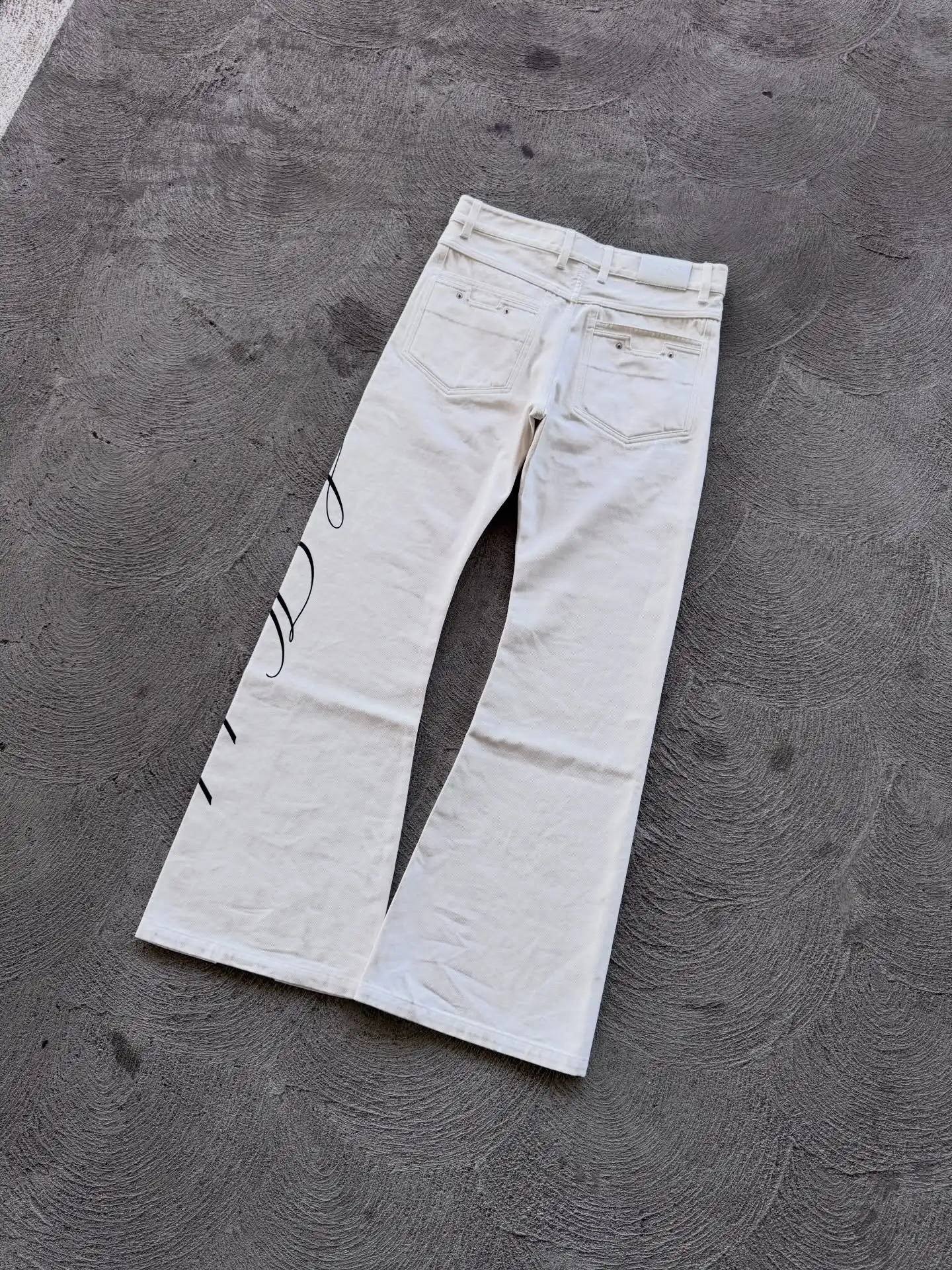 Y2K Fashion White Minimalist Slim Legs Jeans Retro High Street Printing Wide Leg Pants Gothic Trendy Hip Hop Lady 260304