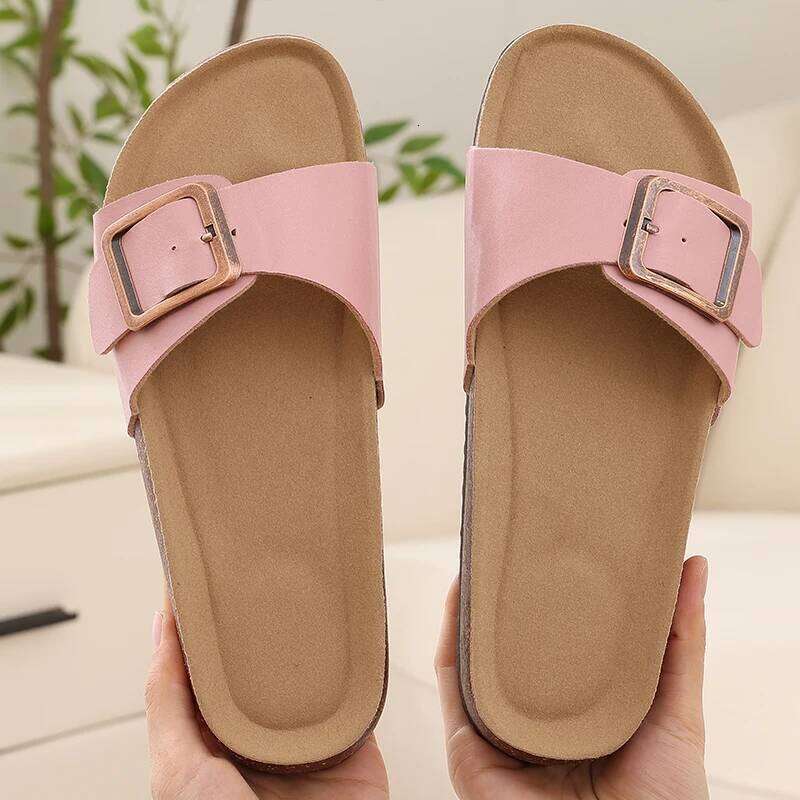 Kidmi Sllippers With Metal Buckle Fashion PVC Material Indoor Comfortable Beach Slippers Breathable Women Sandals