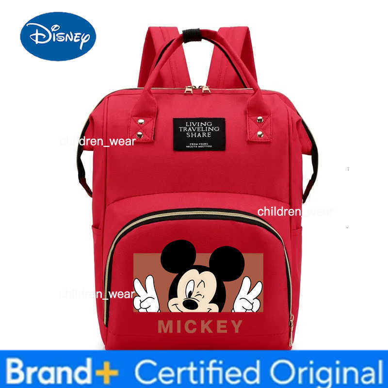 Disney Mickey Mouse Backpack Women Cute Cartoon School Bag Waterproof Canvas Travel Bag for Teen Girls Casual Shoulder Bag H260305