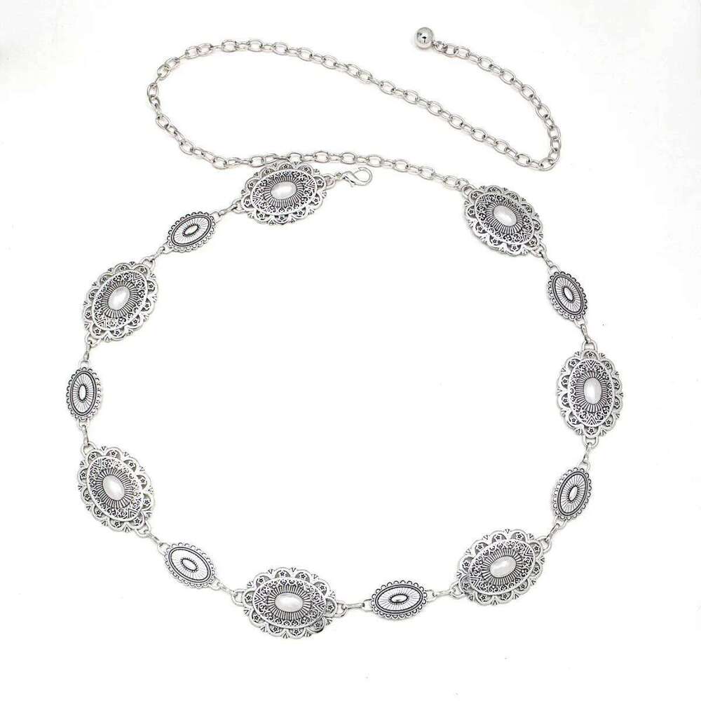 Bohemian High End Fashion Metal Waist Chain Versatile Retro Carved For Dresses Jeans S260304