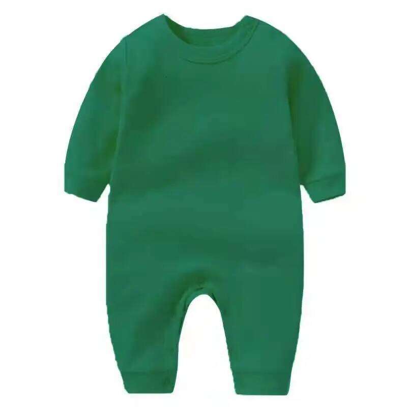 Toddler Baby Girls Boys Cotton Romper Solid Color Long Sleeve Jumpsuit For Newborn Clothes Z260304