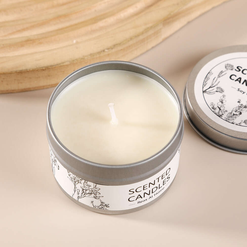 Creative Tinplate Aromatherapy Home Soy Wax Tin Can Gift SPA Essential Oil Candle Fragrance W260304 W260305