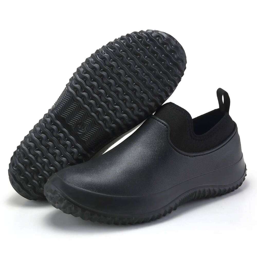 Kidmi Men Slippers Mens Work Shoes Slip On Water Resistant Walking Sneakers Waterproof Nonslip Food Service Chef Kitchen