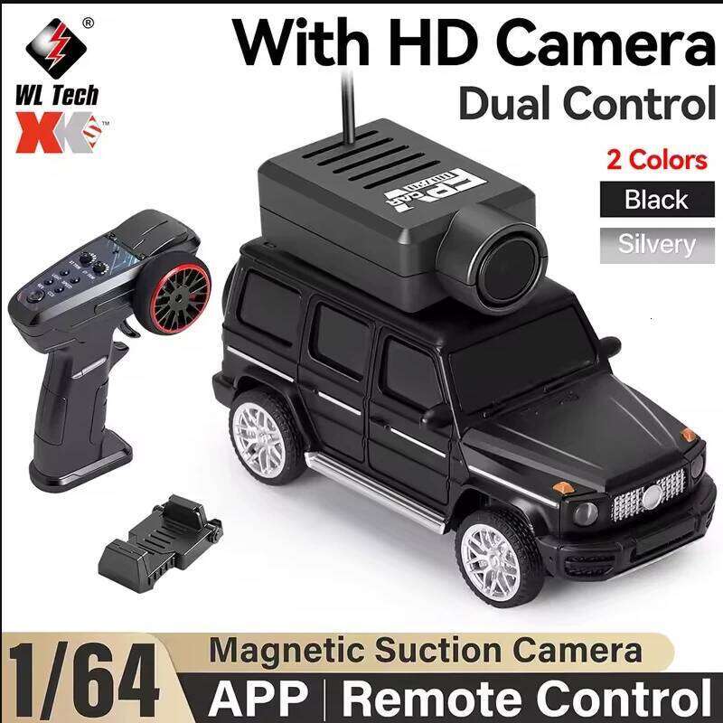 WLtoys RC Cars 1:64 6406 6406C HD Camera 120 Wide Angle 2.4G Mobile APP 720P Dual Control Mini Car Desktop toys Z260304