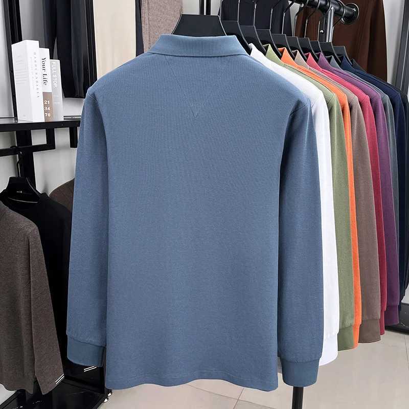 100 Pure Cotton High-Quality Long SLeeved Shirt Autumn New Mens Casual T-shirt Cartoon Dog Embroidery Fashionable Top M260305