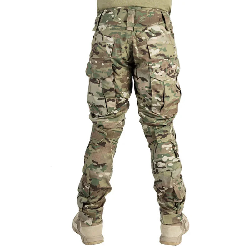 Men PantsKnee Pads Tactical Combat Cargo Clothes Camouflage Breathable Pants Waterproof Sport Trousers Fishing Trekking Hunting 260302
