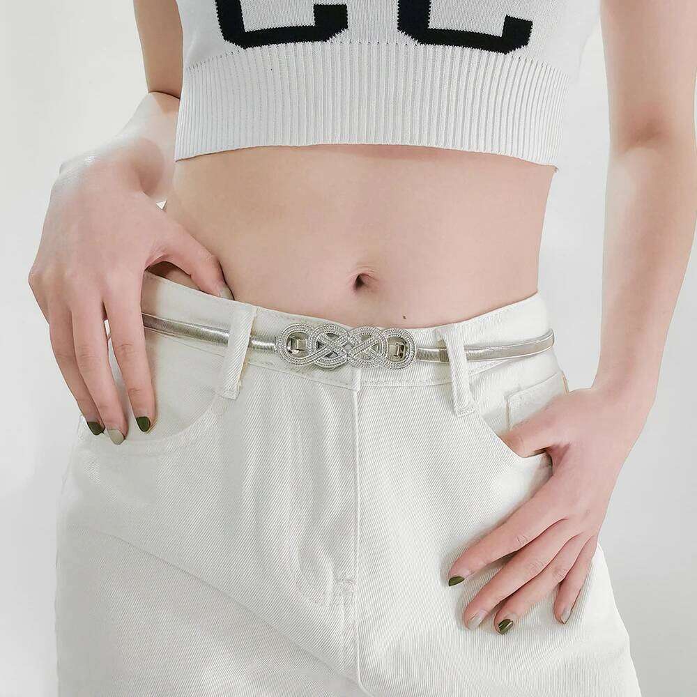Metal elastic chain casual temperament thin belt Fashion classic waist accessories with sweater skirt coat S260304