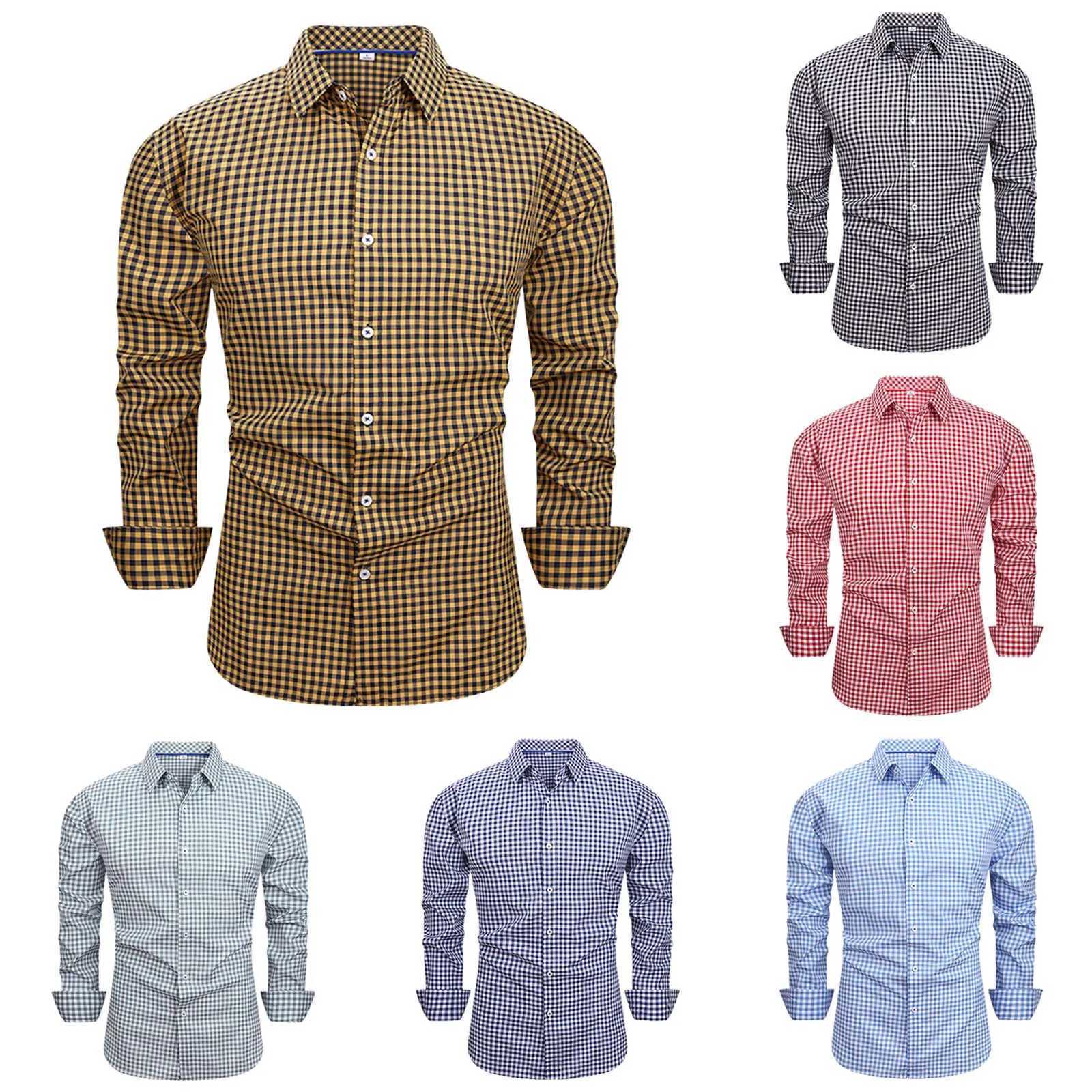 MenS Beer Festival Checkered Shirt Shirts MenS Long Sleeve Casual Regular Fit Shirts Fashion Breathable Versatile Party Shirt M260305