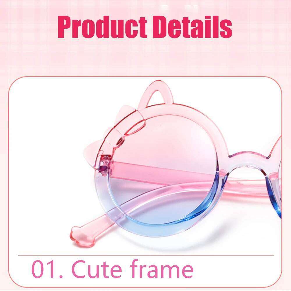 Cute Kitten Children Sunglasses Girls Boys Cartoon Cat Ears Sun Glasses Kids Baby Party Photography Eyewear Outdoor Uv400 Shades Z260305