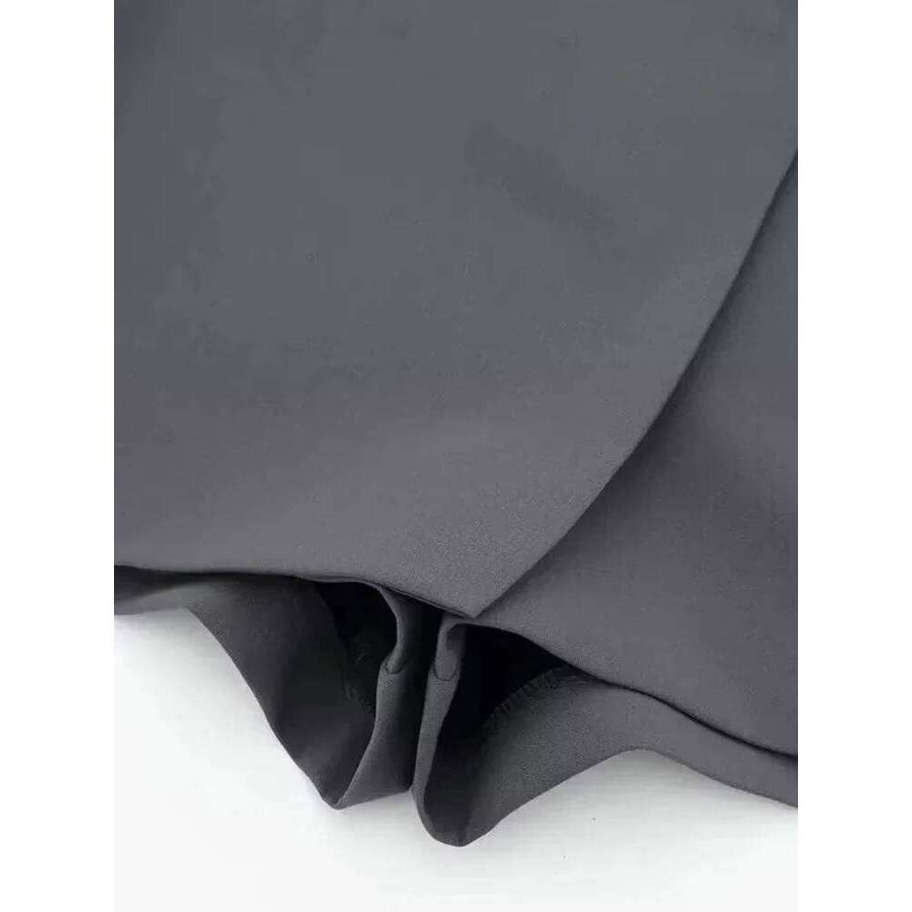 Asymmetric Shorts Skirts with Tab for Women, High Waist, Side Zipper, Female Skort, Fashion XJ260305