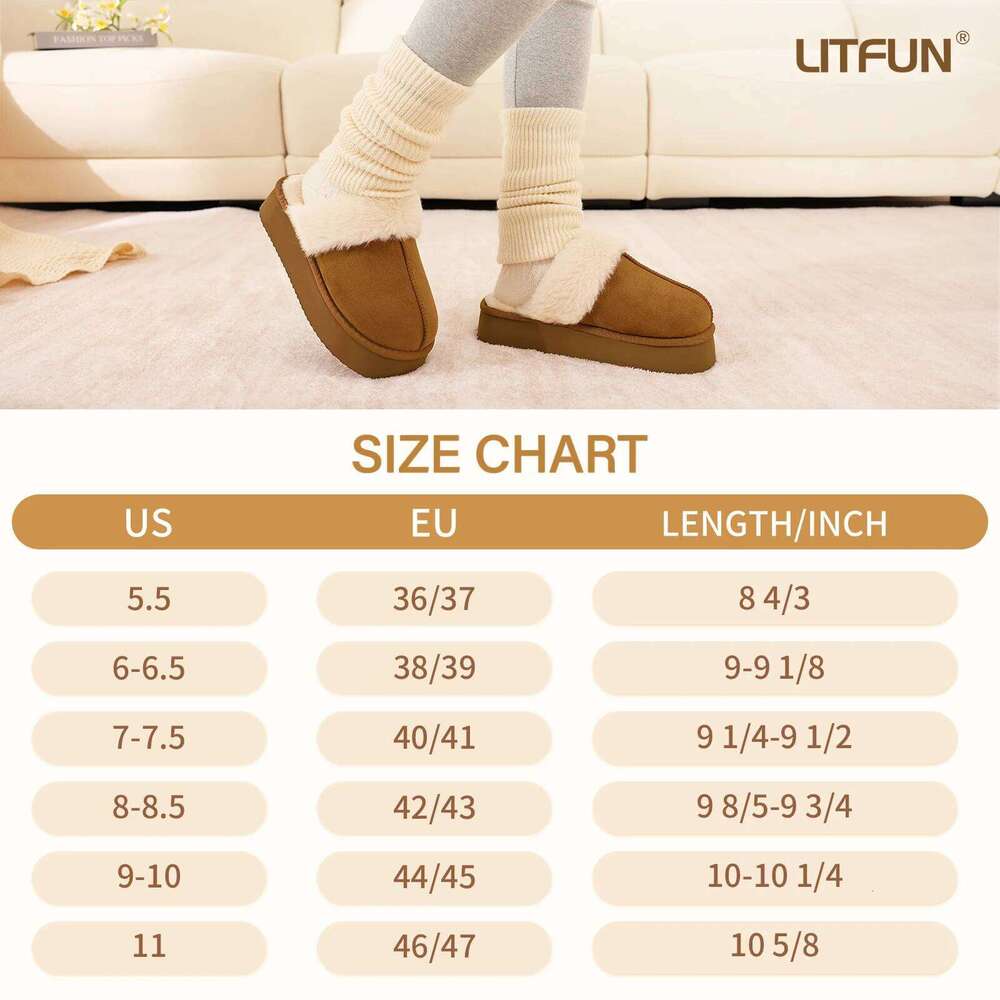 Kidmi Winter Fuzzy Indoor Platform Fluffy Bedroom Antiskid House Women Slippers With Memory Foam Shoes