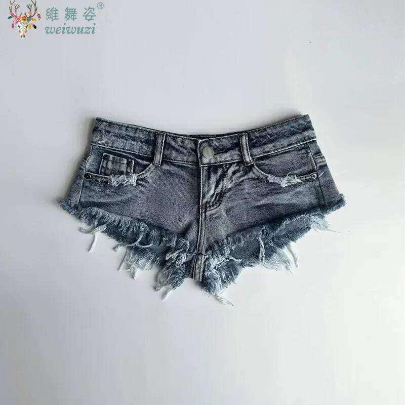 New Women's JEANS Spicy Girl Sexy Y2k Blue Low Rise Denim Beach Party Hot Pants Nightclub DJ Pole Dance DS Skinny Shorts XJ260305