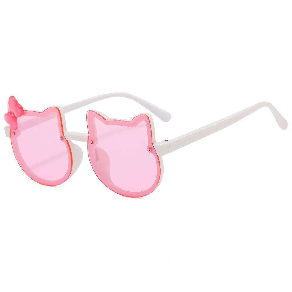 Cat Ears For Kids Girls Boy Outdoor Sun Children Cute Animal Cartoon Sunglasses Protection Glasses Z260304