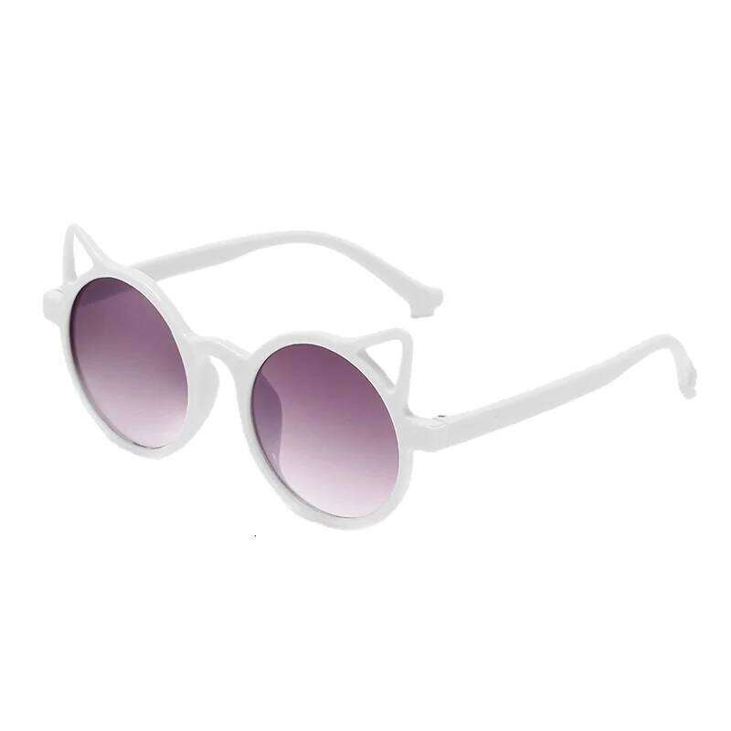 New Cat Ear Small Frame Round Sunglasses Children's Brand Fashion Sun Glasses Outdoor Shading for Girls Eyewear UV400 Z260304