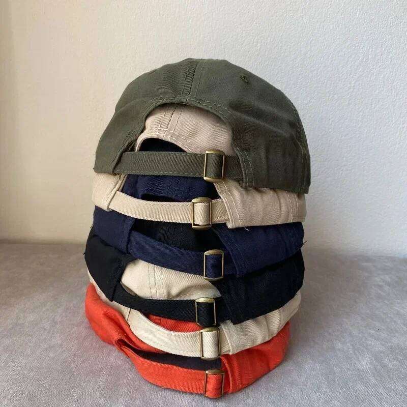 Simple Spring Summer Sun Protective Cotton Cloth Unisex Baseball Caps Solid Color Y260304